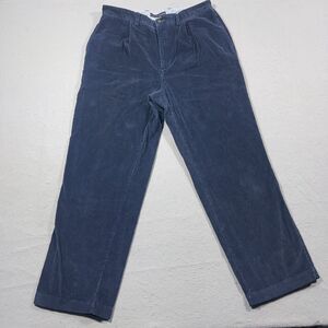 Vintage Tommy Hilfiger Corduroy Pants Men 36x32 Navy Blue Straight Leg Preppy‎